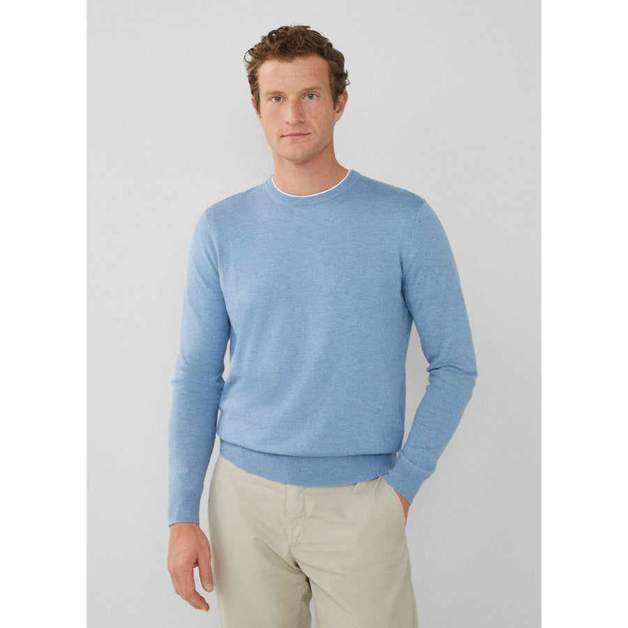 CREW NECK JUMPER WITH ELBOW PADS