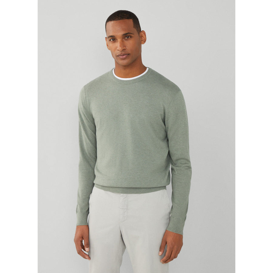 CREW NECK JUMPER WITH ELBOW PADS