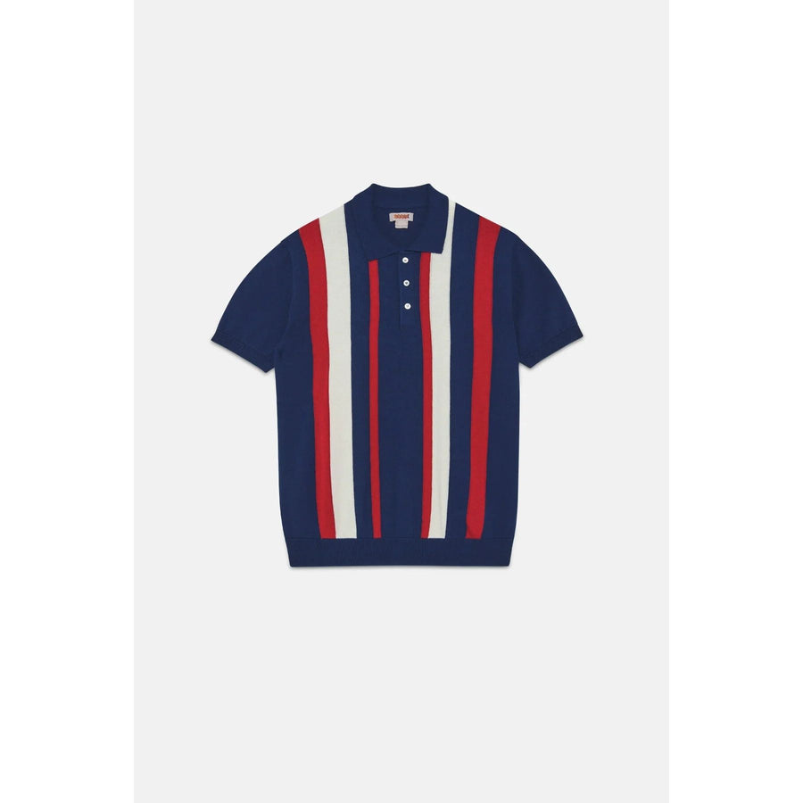 LINED STRIPED POLO SHIRT