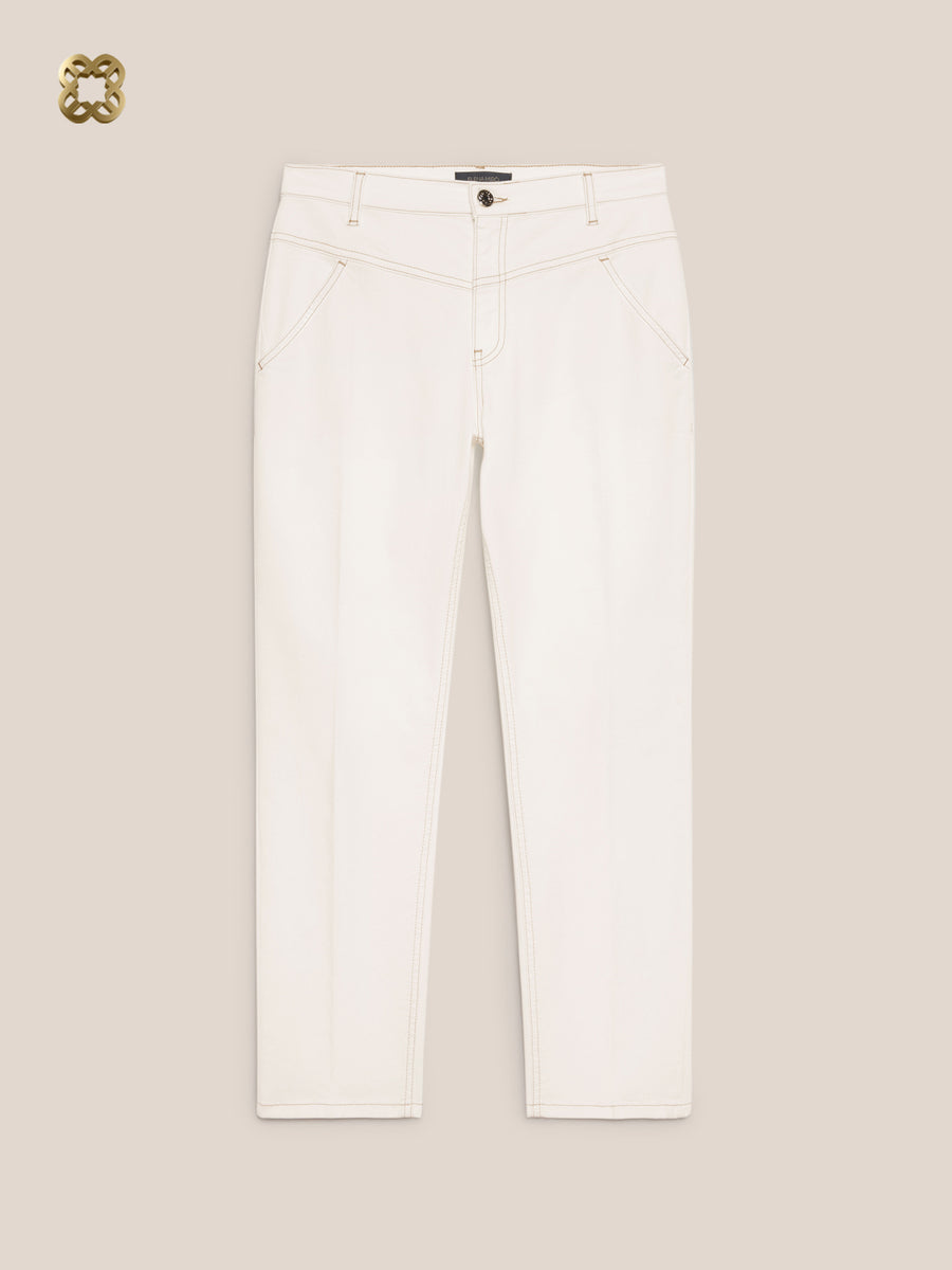 TROUSERS WITH CONTRASTING STITCHES