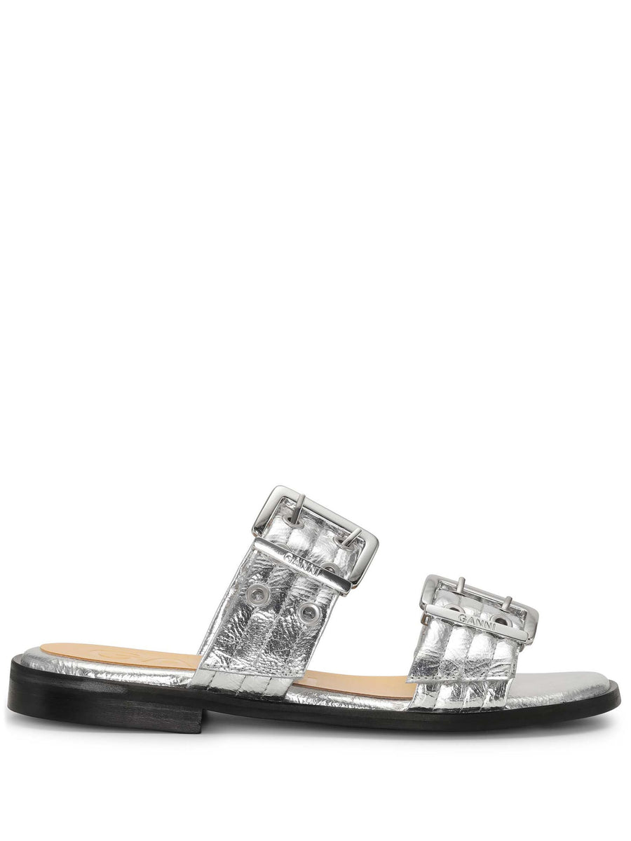 BUCKLE TWO STRAP SANDALS